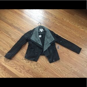 Black leather jacket