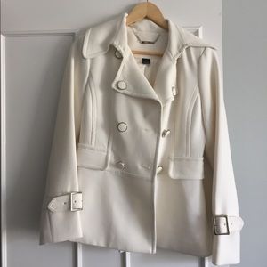 White House Black Market Coat (white)