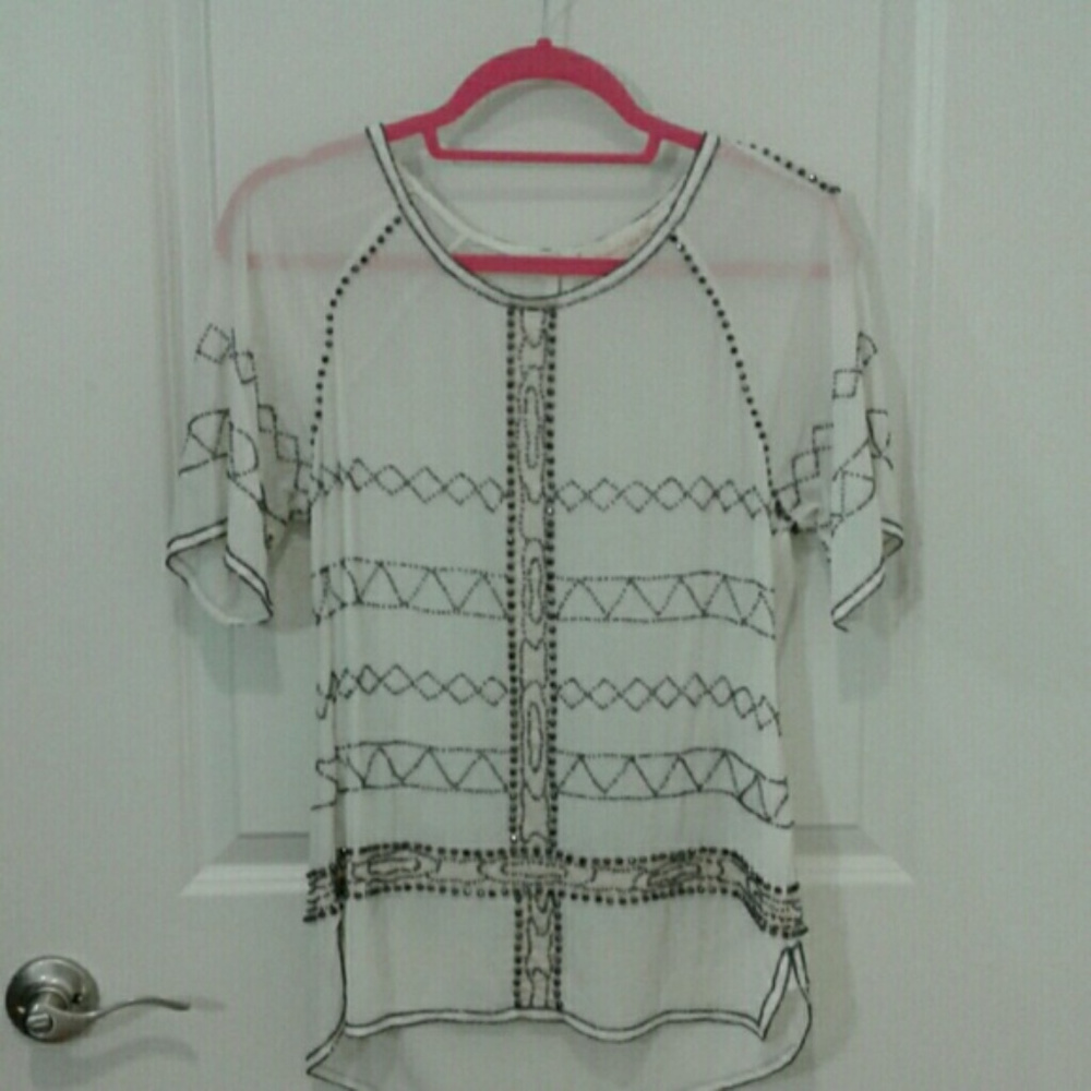 Anthropologie Beaded Top