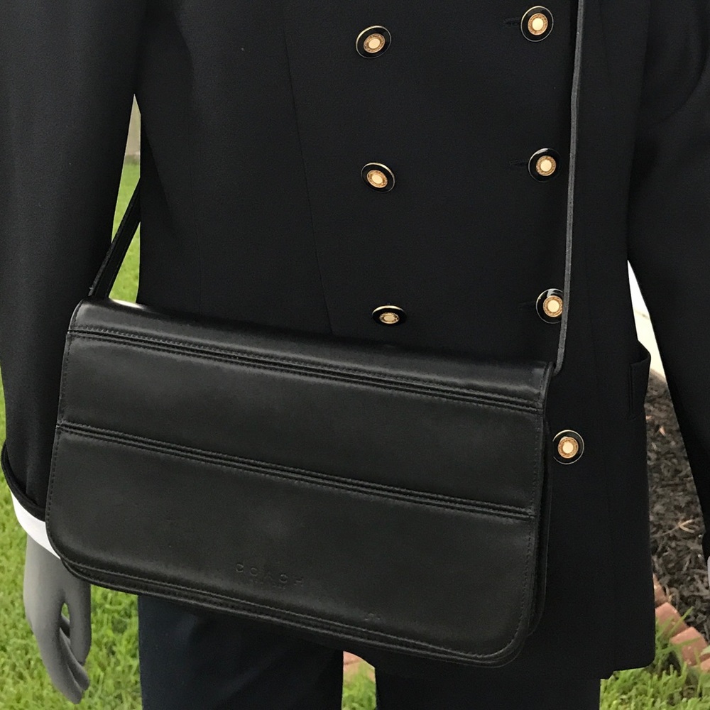 💝Coach crossbody  black leather bag. Authentic!💞