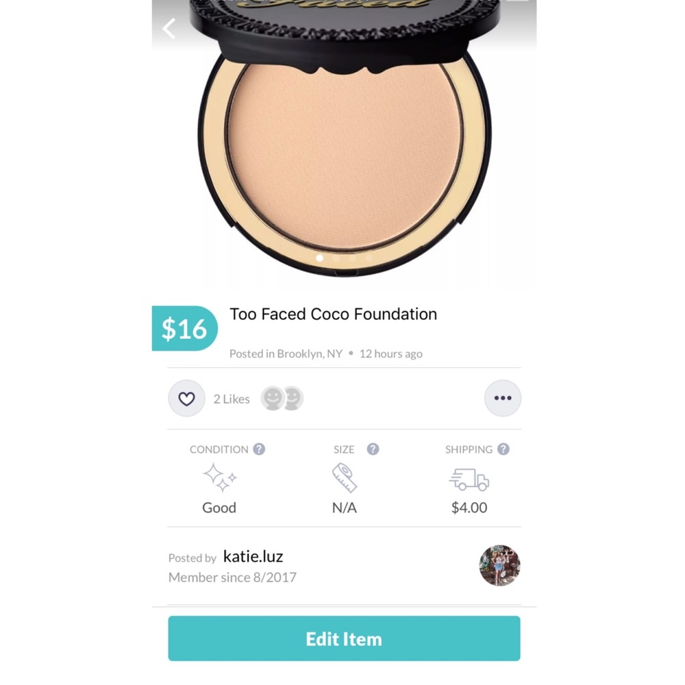Too faced Coco powder foundation (LIGHT MEDIUM)