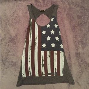 American flag tank