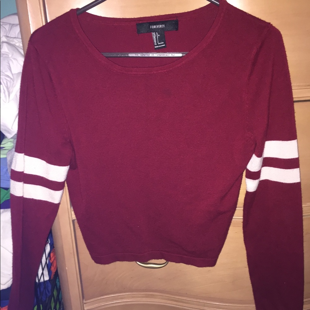Forever 21 cropped jersey tee