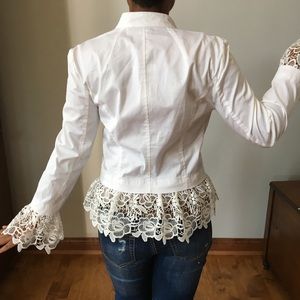 New w/tags Gorgeous white jacket with lace by INC