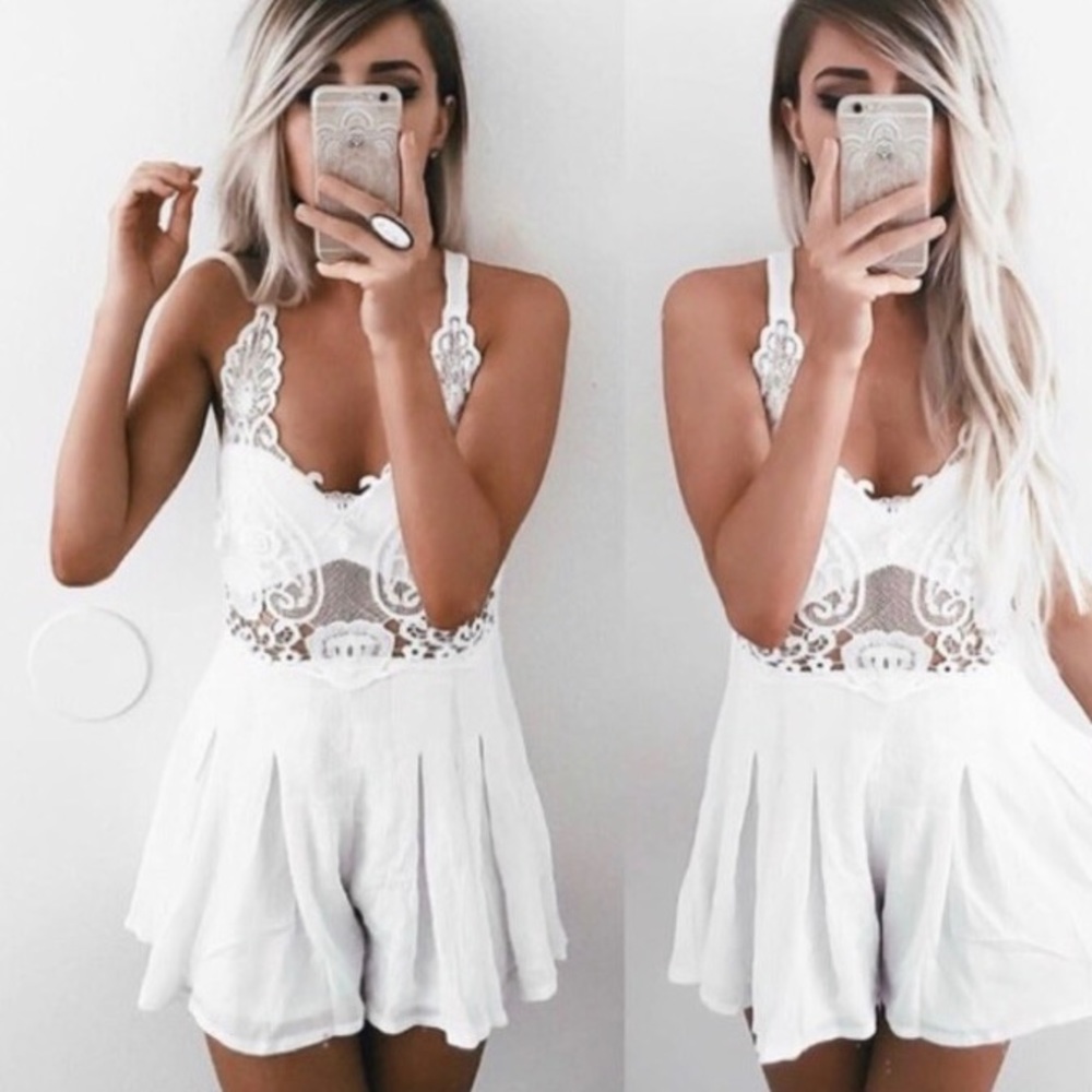 Super chic and sexy lace romper