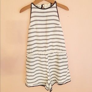 Blue and White Romper