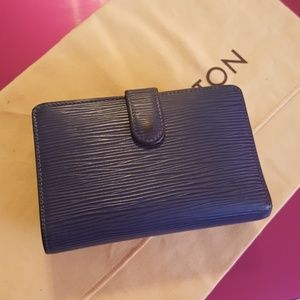 Authentic Louis Vuitton blue epi French purse