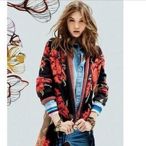 Free people flower power cartigan