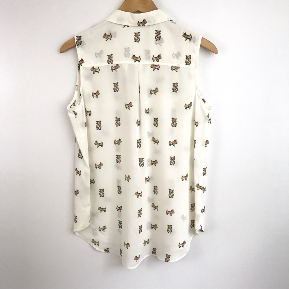 Pleoine Sleeveless Two Pocket Print Blouse NWOT - Picture 5 of 7