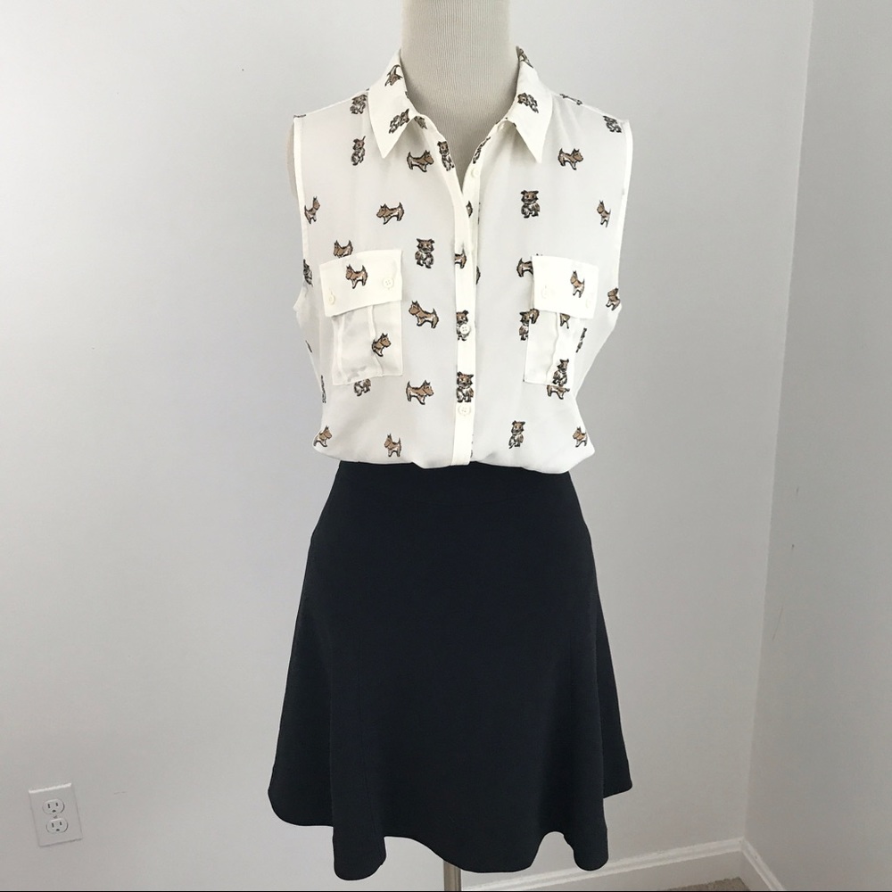 Pleoine Sleeveless Two Pocket Print Blouse NWOT - Picture 3 of 7