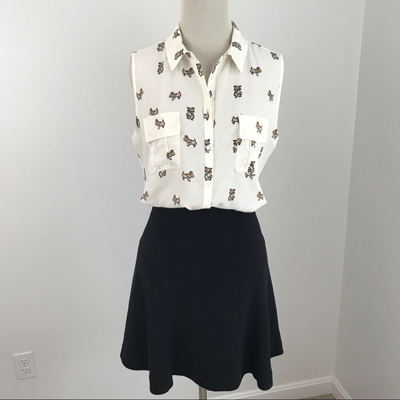 Pleoine Sleeveless Two Pocket Print Blouse NWOT - Picture 3 of 7