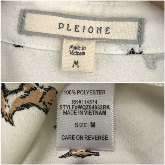 Pleoine Sleeveless Two Pocket Print Blouse NWOT - Picture 7 of 7