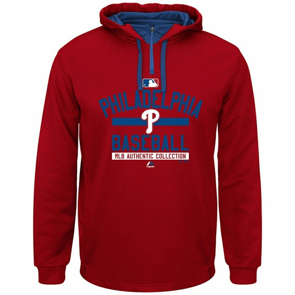 MAJESTIC Philadelphia Phillies Baseball Hoodie - Picture 1 of 5