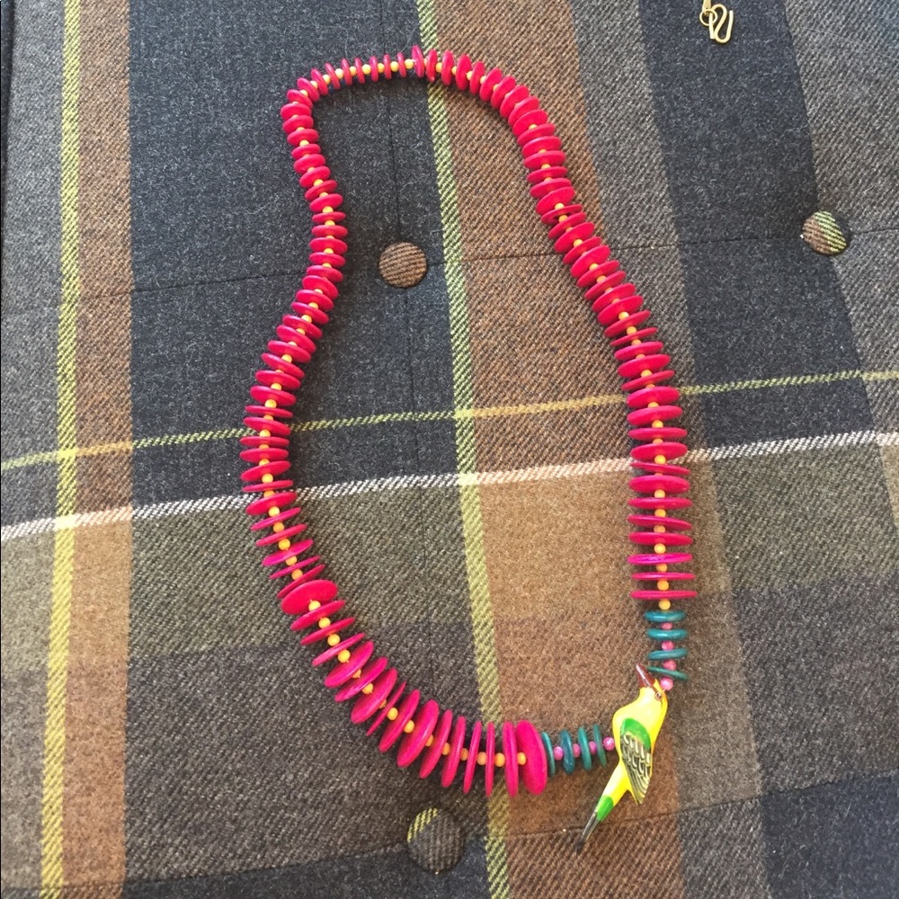 Tropical bird necklace