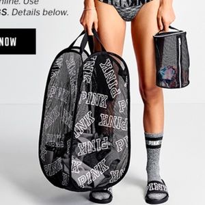 Pink hamper and intimate washing bag