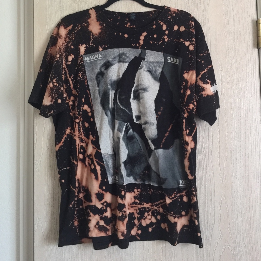 Jay Z Magna Carter World Tour bleached t shirt