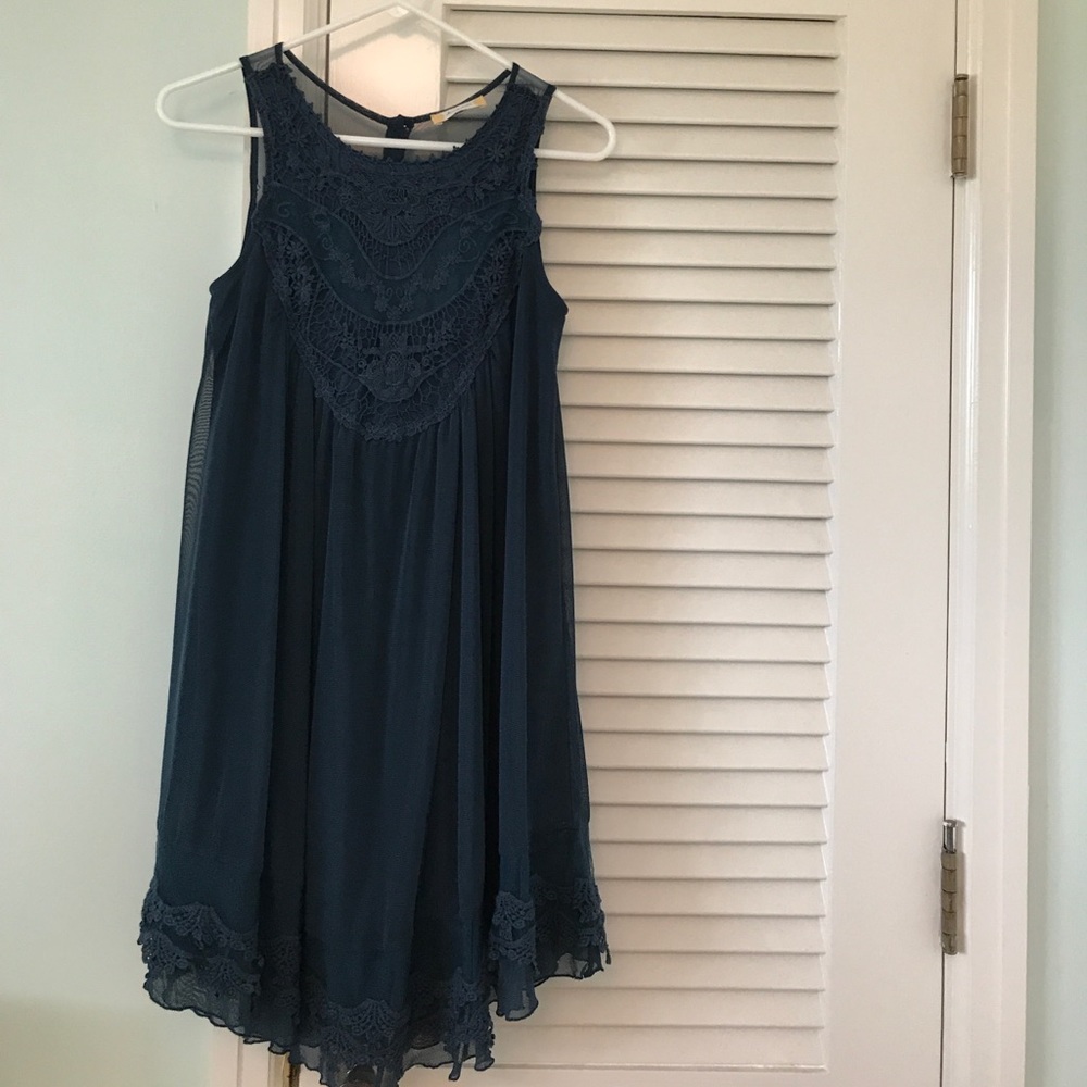 Altar'd State Teal Blue Dress