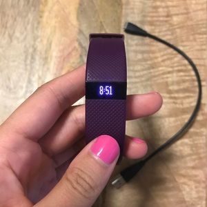 Gently USED S/M purple Fitbit Charge HR