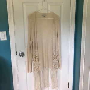 Boho tassel cardigan / coverup Long Sleeve