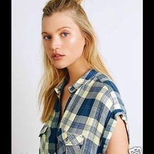Rails x Free People Sleeveless Flannel Shirt