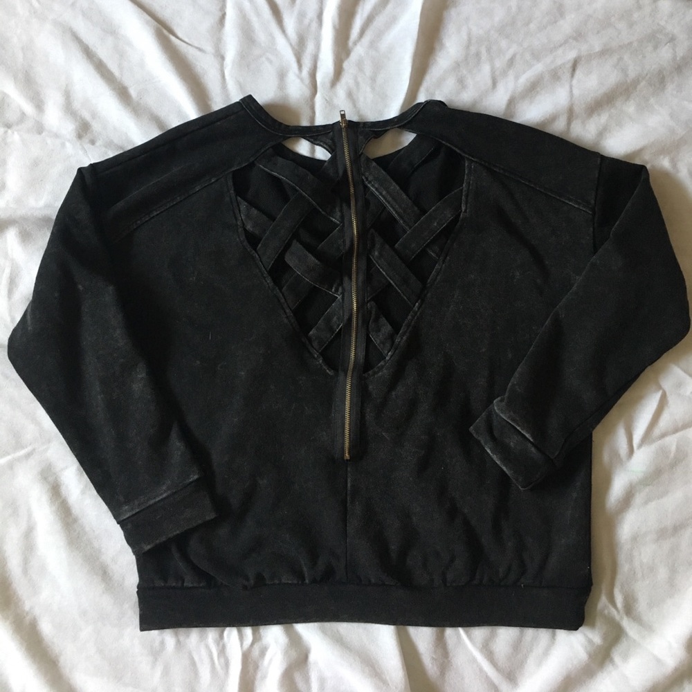 Cut out black sweater