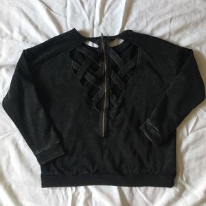 Cut out black sweater