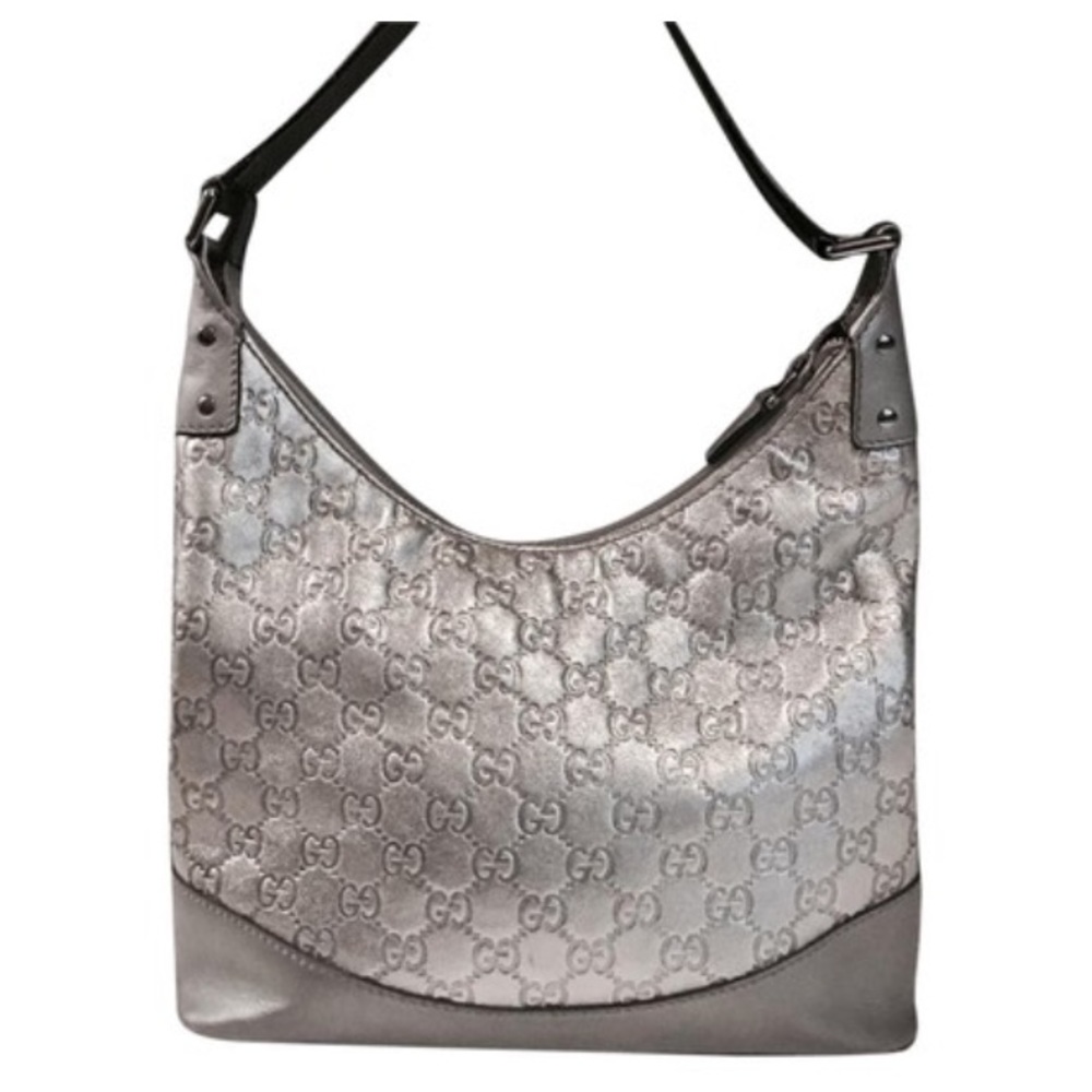 "guccisima" Medium Leather Silver  Hobo Bag