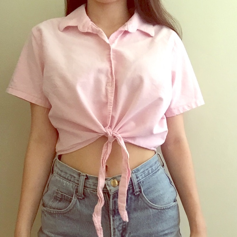 American Apparel Cropped button up