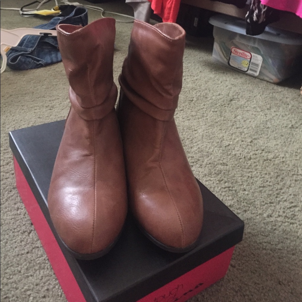 Brown fall boots