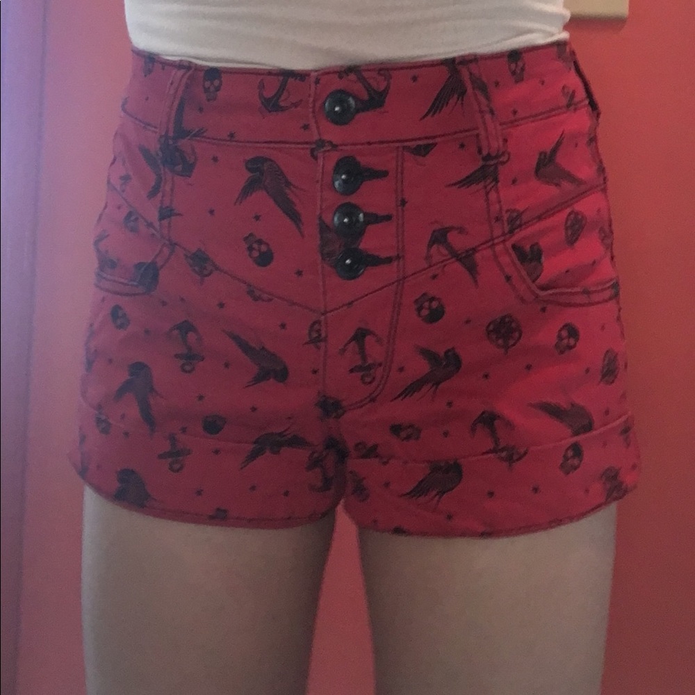 Lovesick High waisted Red Pinup Shorts
