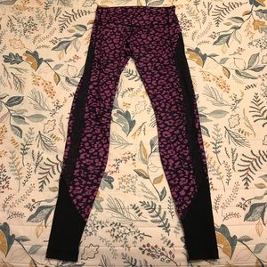 Spandex cheetah print full length lululemon pants