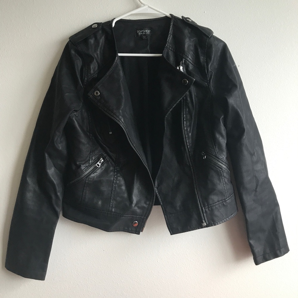 TOPSHOP Faux Leather Jacket