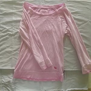 Abercrombie & Fitch Pink Light Wash Long-Sleeve