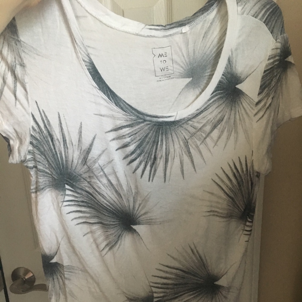 LAST CALL White Shirt with Grey Palms