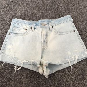 Light wash shorts