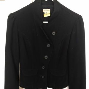 Felted Military Style Black Blazer