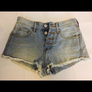 Bullhead High Waisted Short Jean Shorts