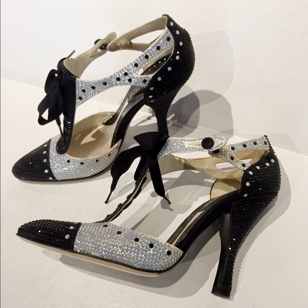 SOLDAuthentic YSL crystal oxford heels 38.5 - Picture 2 of 6