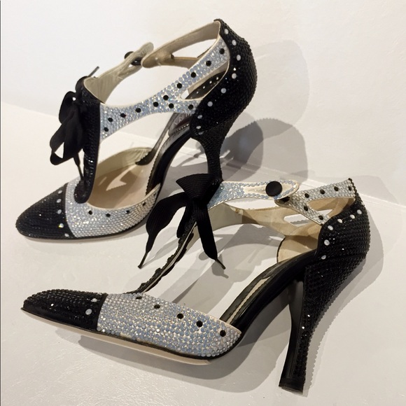 SOLDAuthentic YSL crystal oxford heels 38.5 - Picture 2 of 6