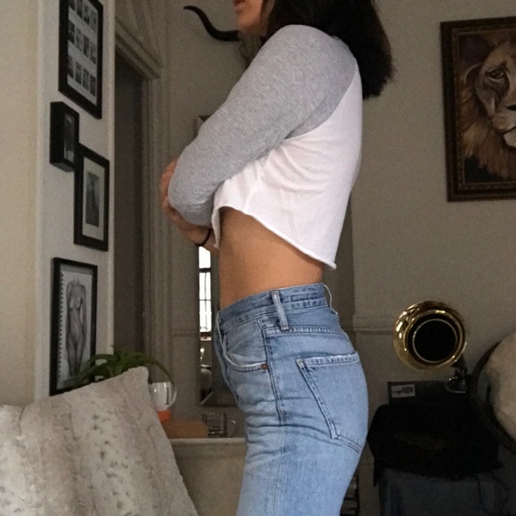 AMERICAN APPAREL BASEBALL TEE CROPPED - Picture 4 of 4