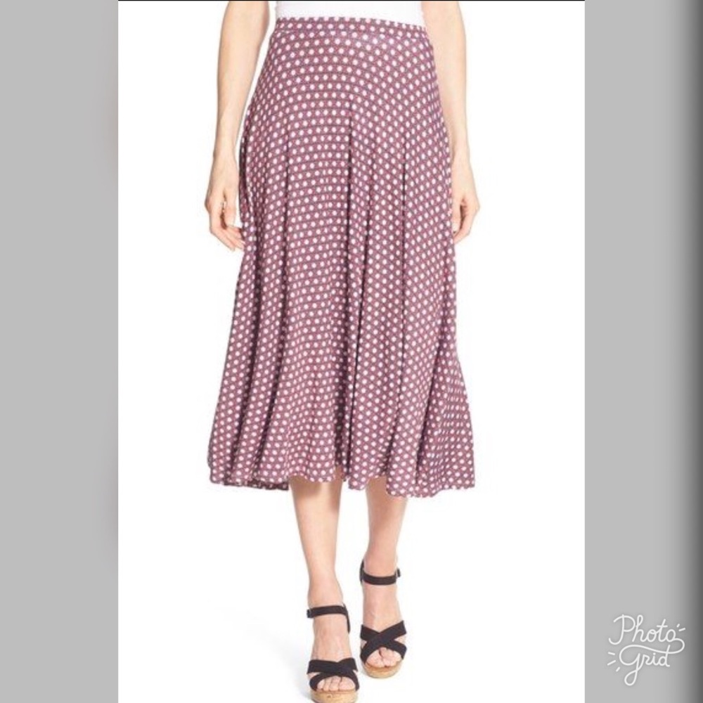 Caslon Hot Pink Midi Skirt