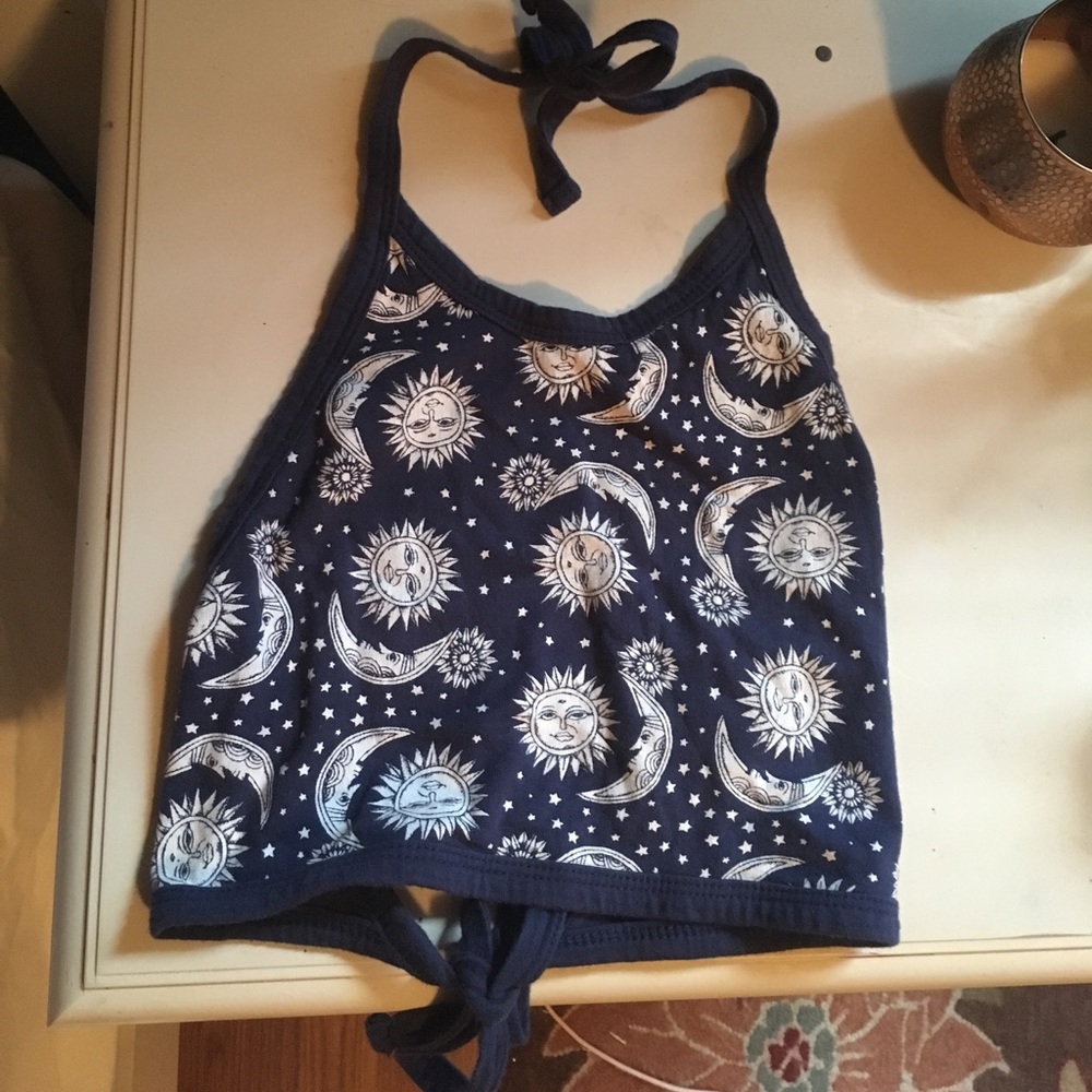 LA Hearts open back crop top
