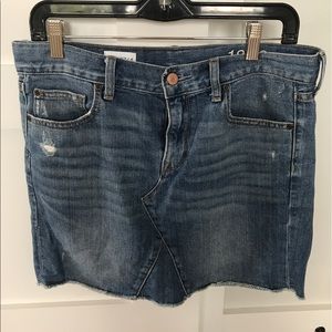Distressed Gap Jean Skirt