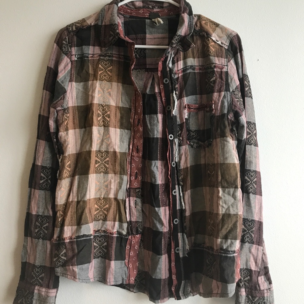Free People Deconstructed Flannel