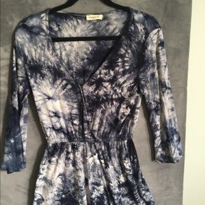 Navy Tie Dye Romper