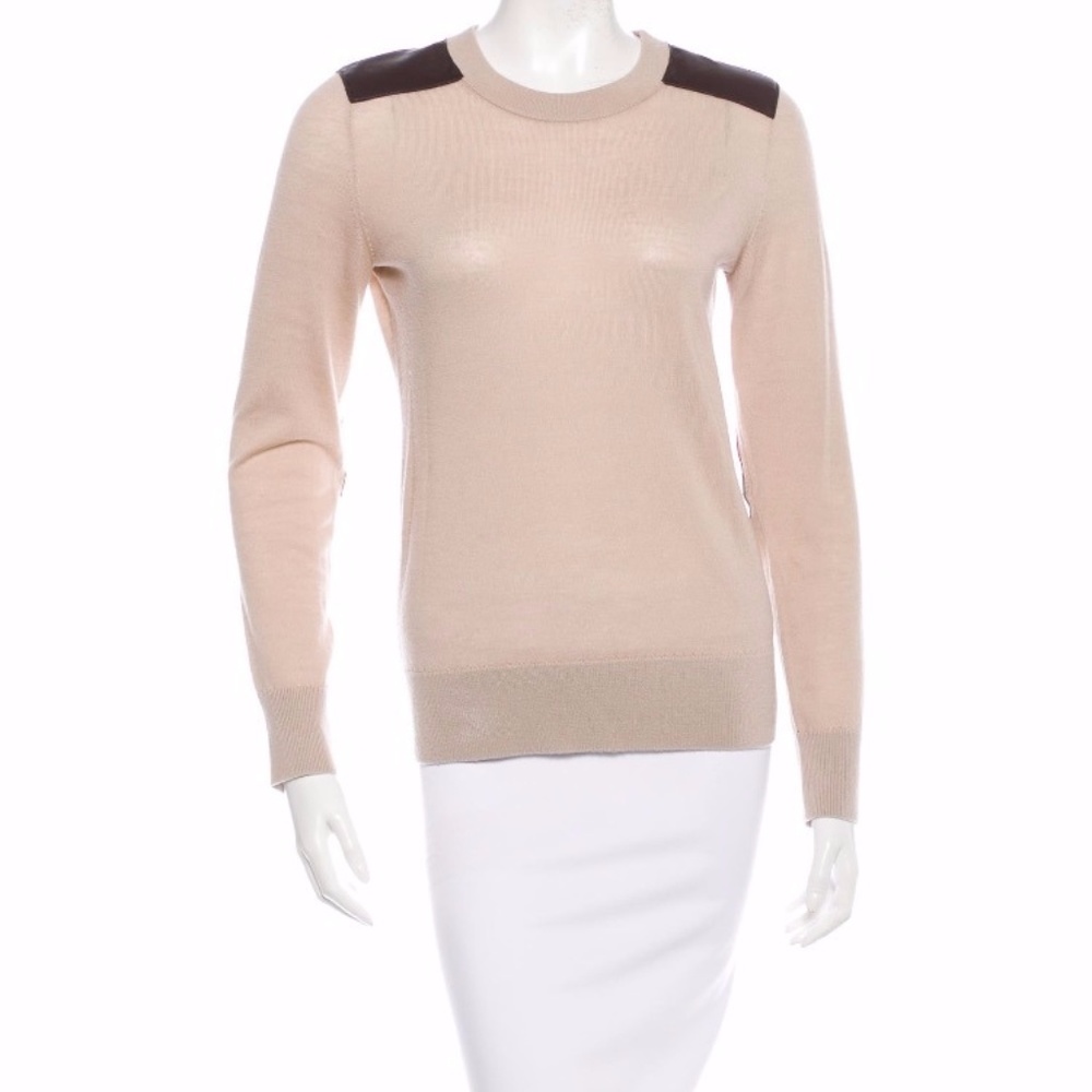 Kate Spade Wool Leather-Accented Sweater