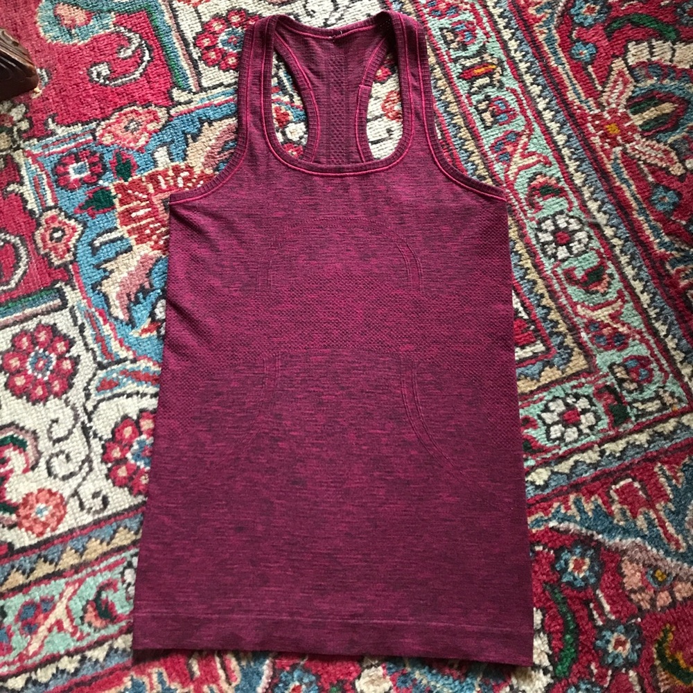 LULULEMON Swiftly Tank - Maroon/Bordeaux Size 4