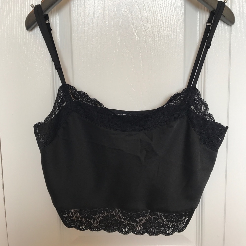 Brandy Melville Black Lace Crop Top