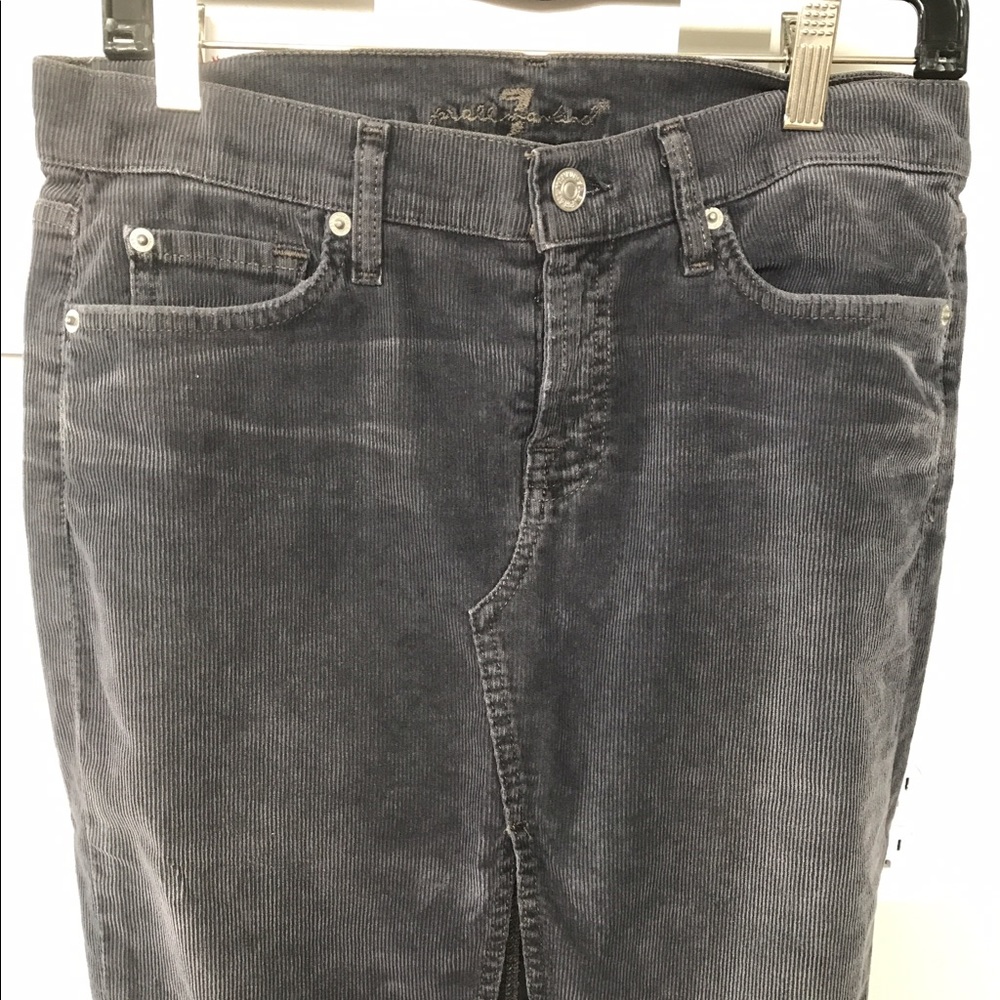 Seven For All Mankind Split Corduroy Skirt
