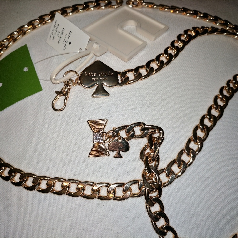 New with tags Kate Spade Gold Chain Belt L/XL